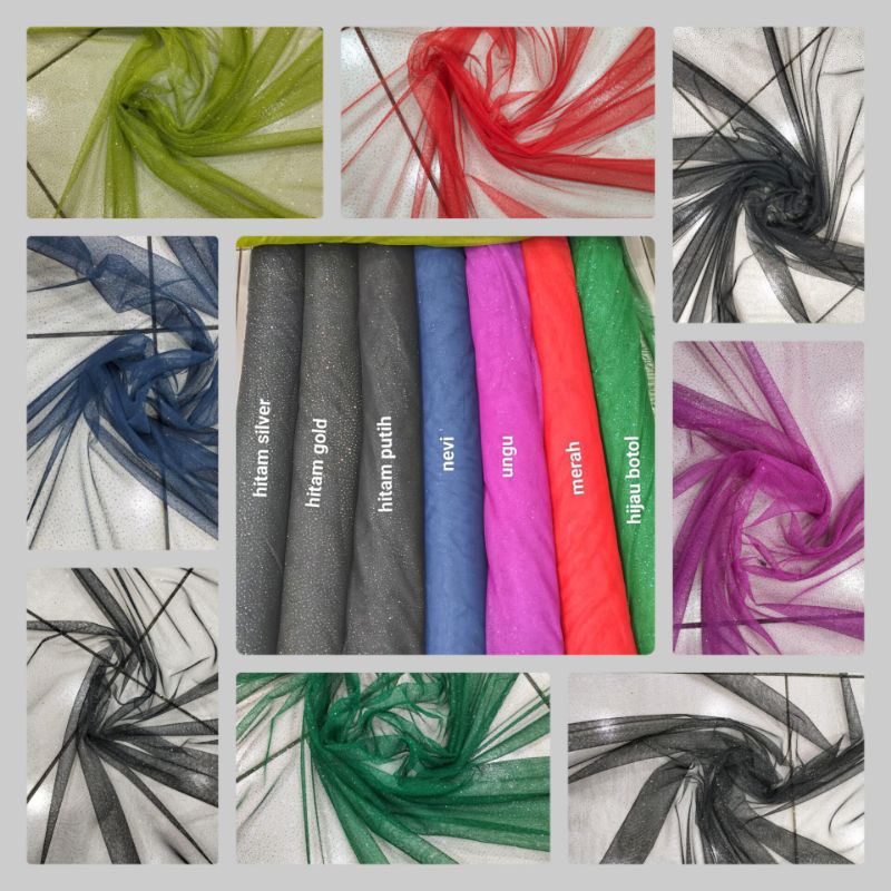 KAIN TULLE GLITER HALUS/TULLE PILOS/GLITTER