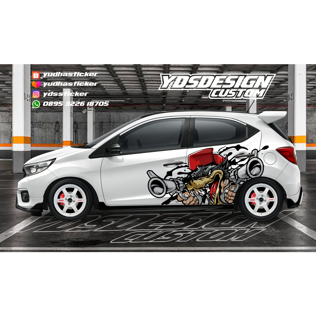 VARIASI  ANIME STIKER / STICKER MOBIL AGYA, BRIO / DECAL STIKER JAZZ
