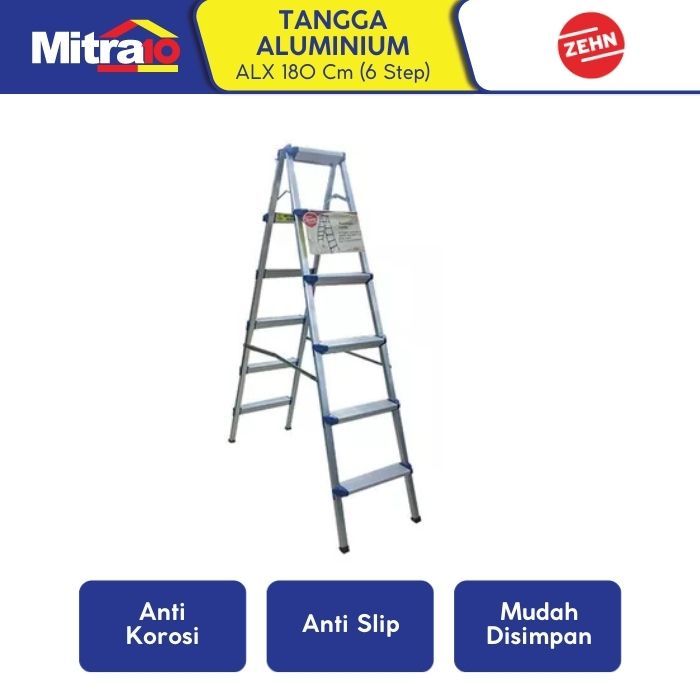 Tangga Aluminium 6 Step Zehn ALX180 180cm - Zehn