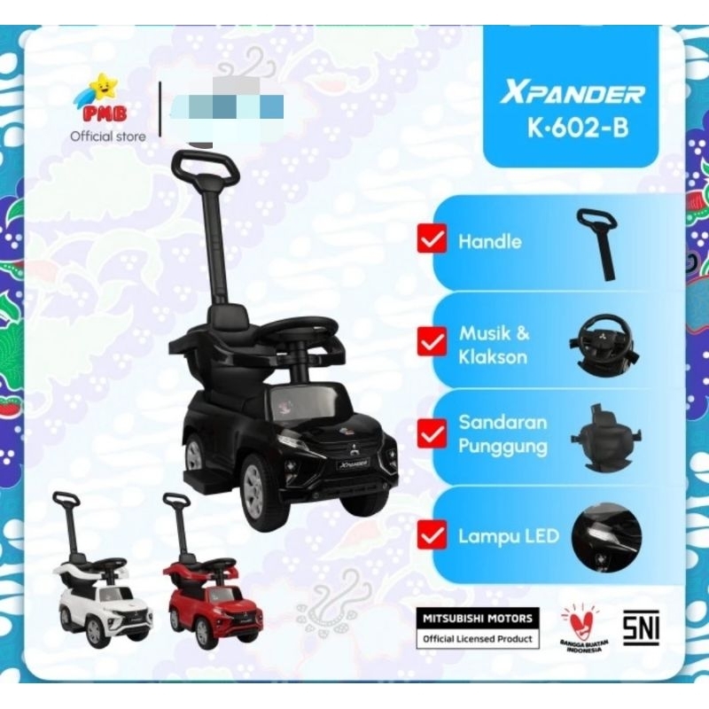 Mainan anak mobilan dorong Tolo car Mitsubishi Xpander K 602 B Xpander