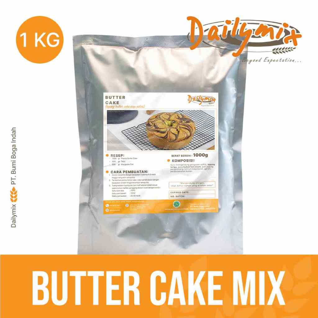 

( Dailymix )Tepung Premix Butter Cake / Butter Cake / Marble Cake / Marmer Cake /Kue Bolu / Bolu Mentega