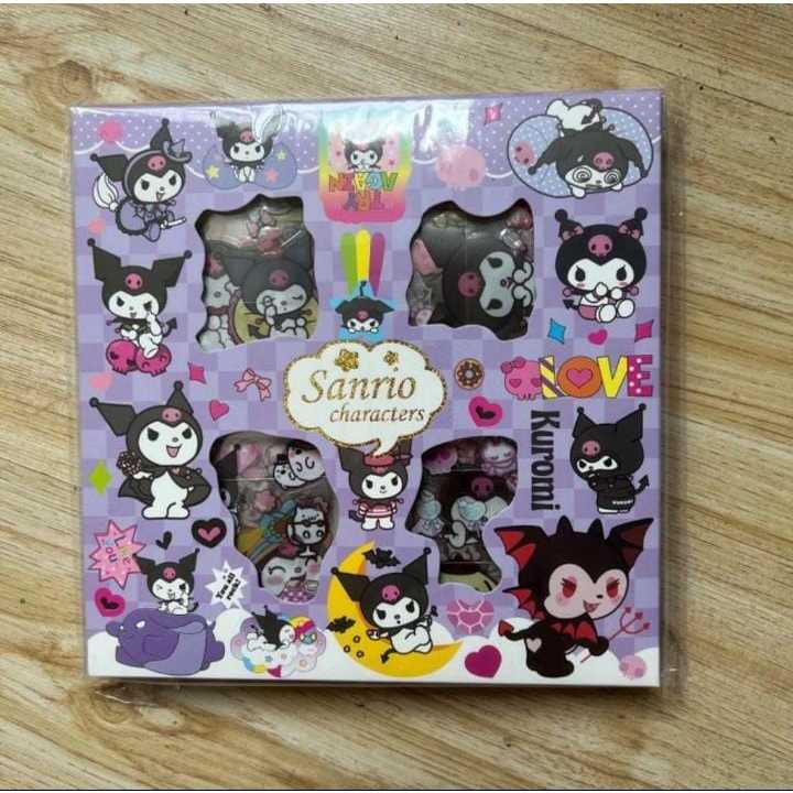 

Stiker viral Sticker Nono Momo Cici Sanrio Kuromi Melody Cinnamonrol isi 100pcs waterproff