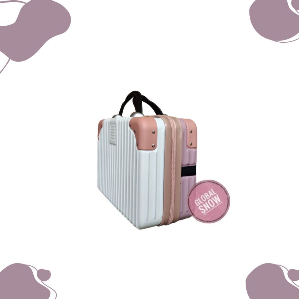 KOPER 14 inch 890 Merah Muda/ KOPER 14 INCH / KOPER CUTE / KOPER KOSMETIK