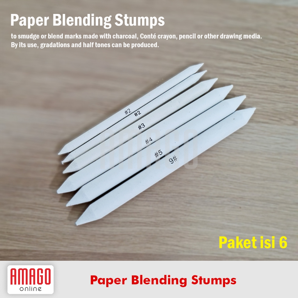 

Paper Blending Stumps Penghalus Pengcampur Pensil Charcoal isi 6