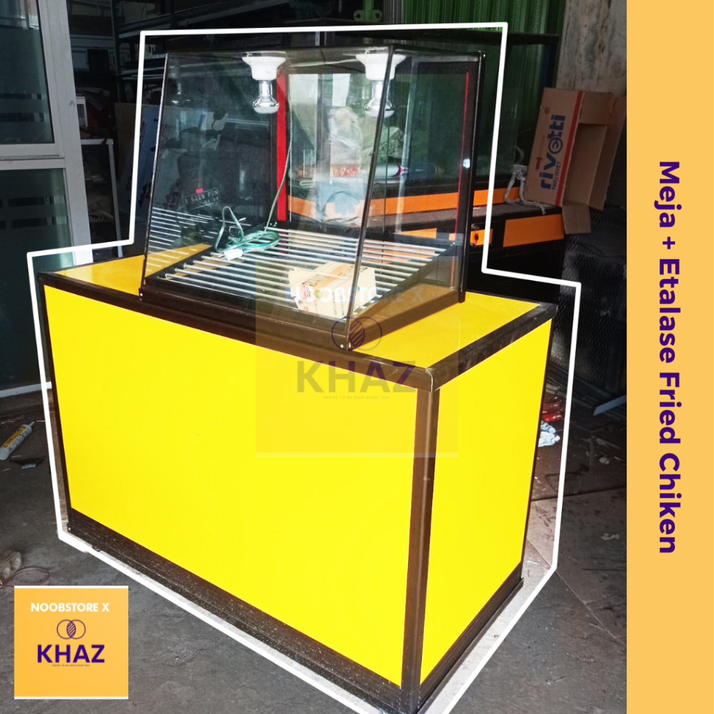 Meja Display Ayam Fried Chicken Etalase