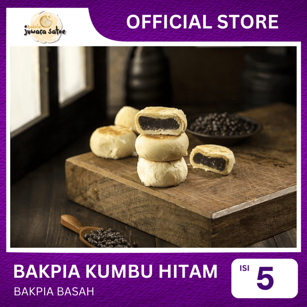 [ ISI 5 ] BAKPIA BASAH KUMBU HITAM - JUWARA SATOE