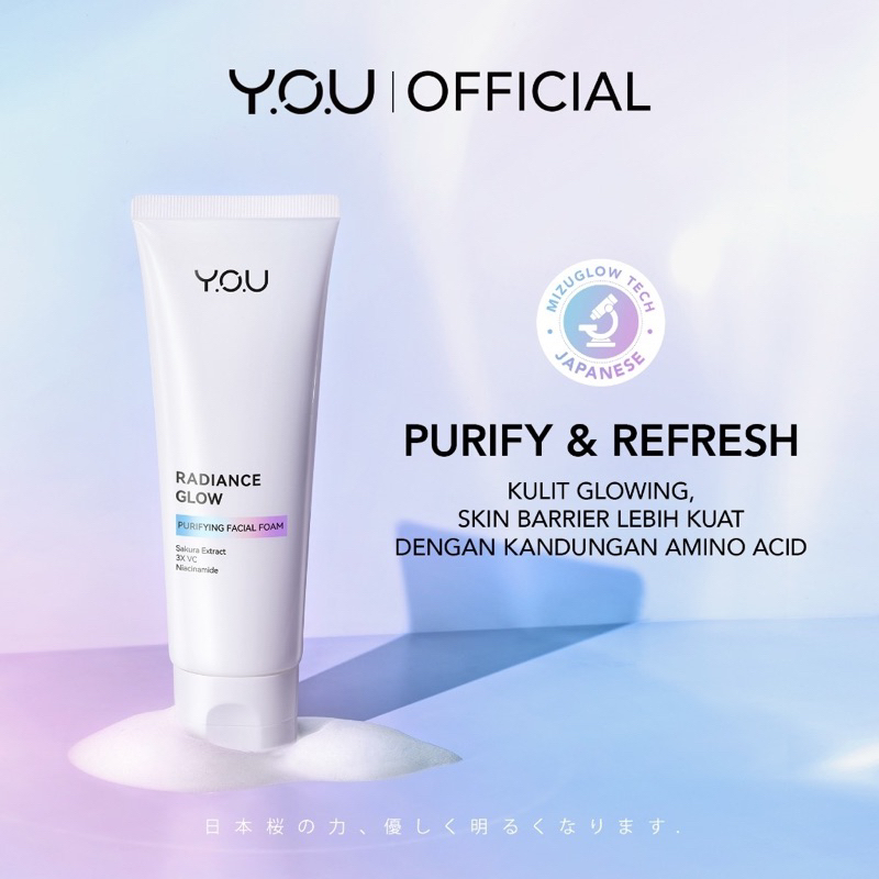 YOU Radiance Glow Purifying Facial Foam / Y.O.U radiance glow facial wash / you radiance glow facial