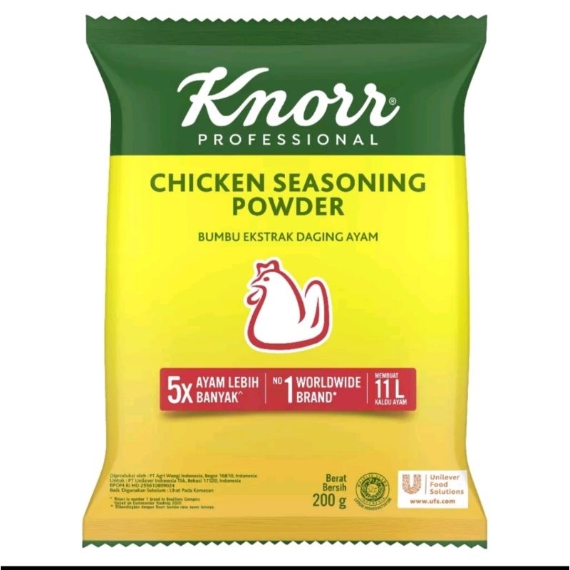 

Knorr Chicken Seasoning Powder 200Gram kaldu ayam penyedap rasa