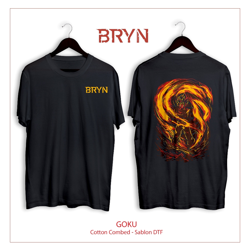 BARYON Baju DRAGON BALL GOKU / Kaos Anime Distro Cotton Combed Sablon Dtf