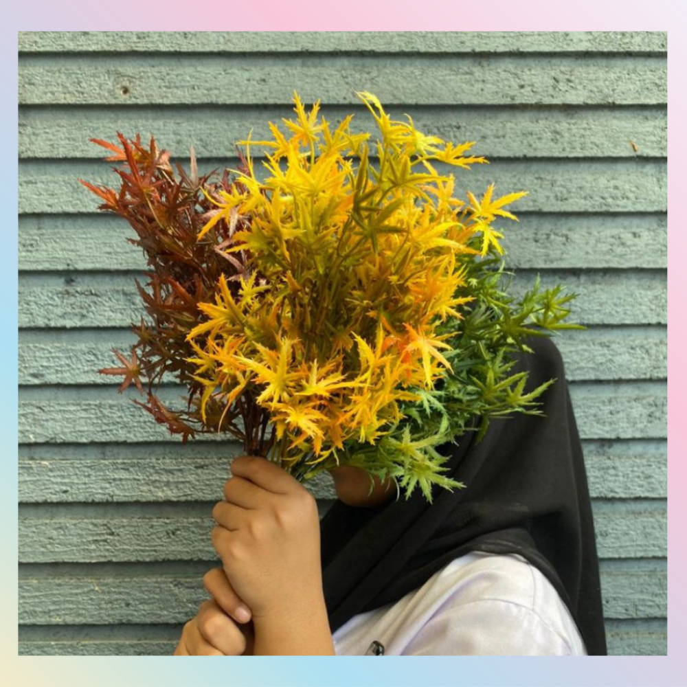 FLOWER ROSEMARY LEAVES ARTIFICIAL DAUN HIASAN PALSU DEKORASI RUMAH/KANTOR/PESTA BUNGA PLASTIK DAUN H