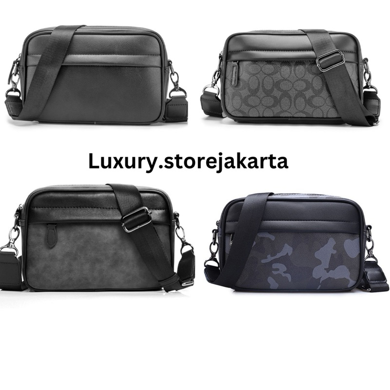 X5191 Tas Selempang Pria Motif C Tas Crossbody Pria Leather Simple