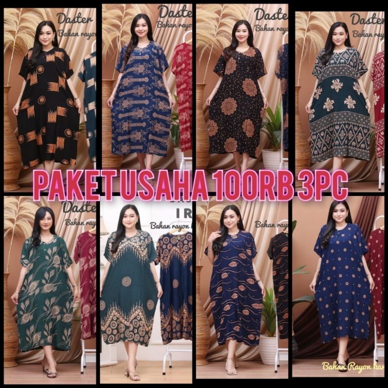 Paket Usaha Daster Jumbo 100 3pc || Daster Jumbo Cabutan || Daster jumbo rayon || daster jumbo Murah