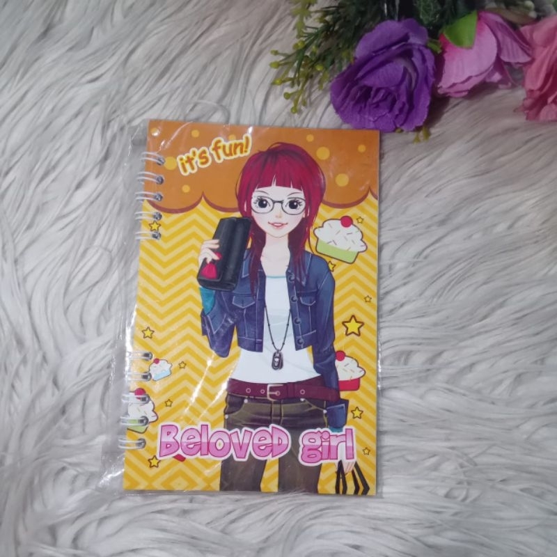 

Note book Atau diary motif beloved girl