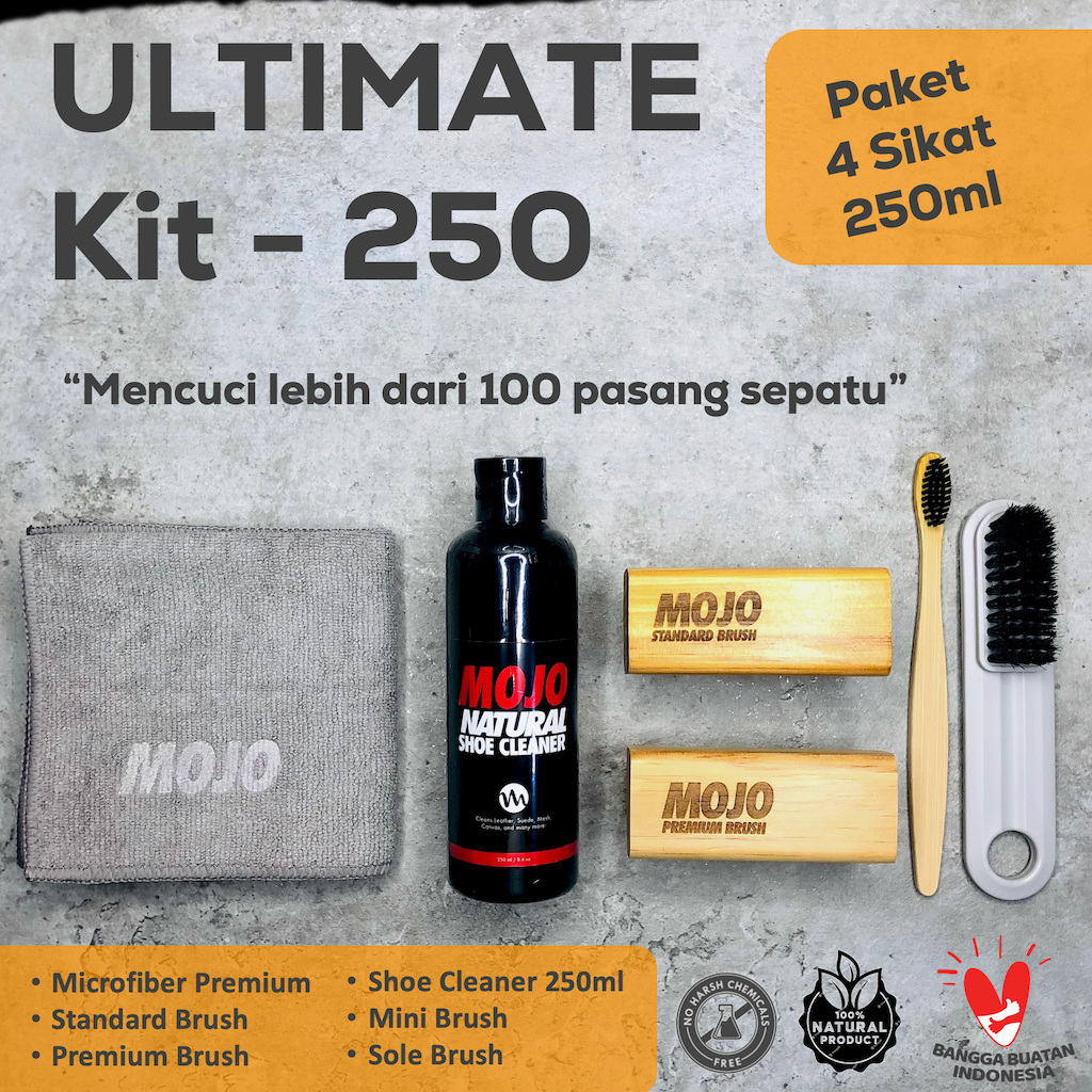 ULTIMATE Kit - MOJO Shoe Cleaner / Cairan pembersih Sepatu / Sabun Cuci / Paket Lengkap Starter kit 