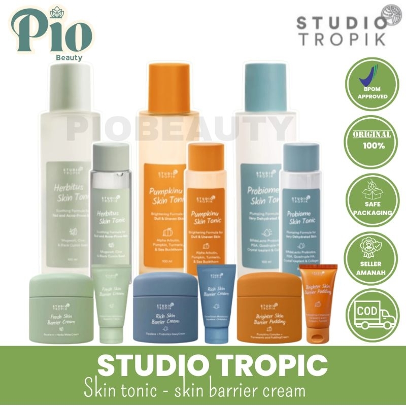 PROMO ❤ STUDIO TROPIC Herbitus probiome pumpkin fresh rich brighter skin tonic