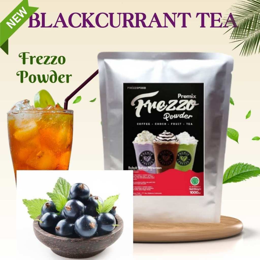 

1 KG FREZZO POWDER RASA BLACKCURRANT TEA | BUBUK MINUMAN ES TEH ANEKA RASA | POWDER DRINK |