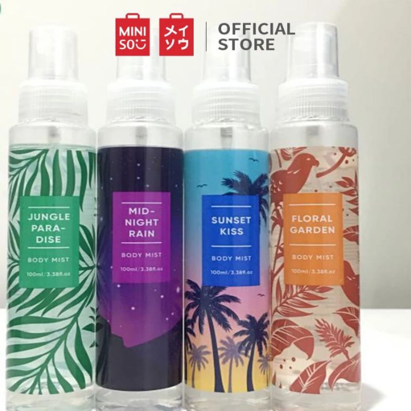 MINISO SUNSET KISS body mist FARFUM spray wanita pria
