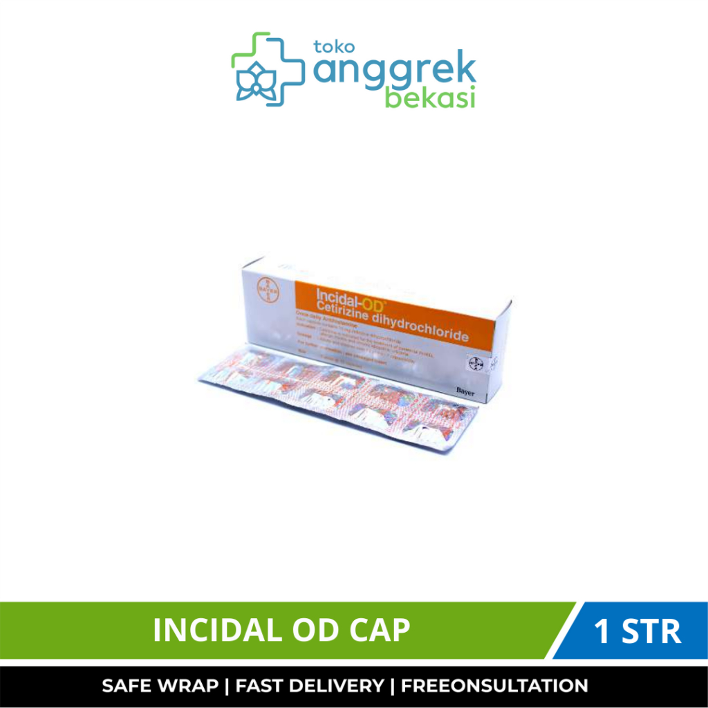 INCIDAL OD ISI 4 KAPSUL / OBAT UNTUK MEREDAKAN GATAL ALERGI