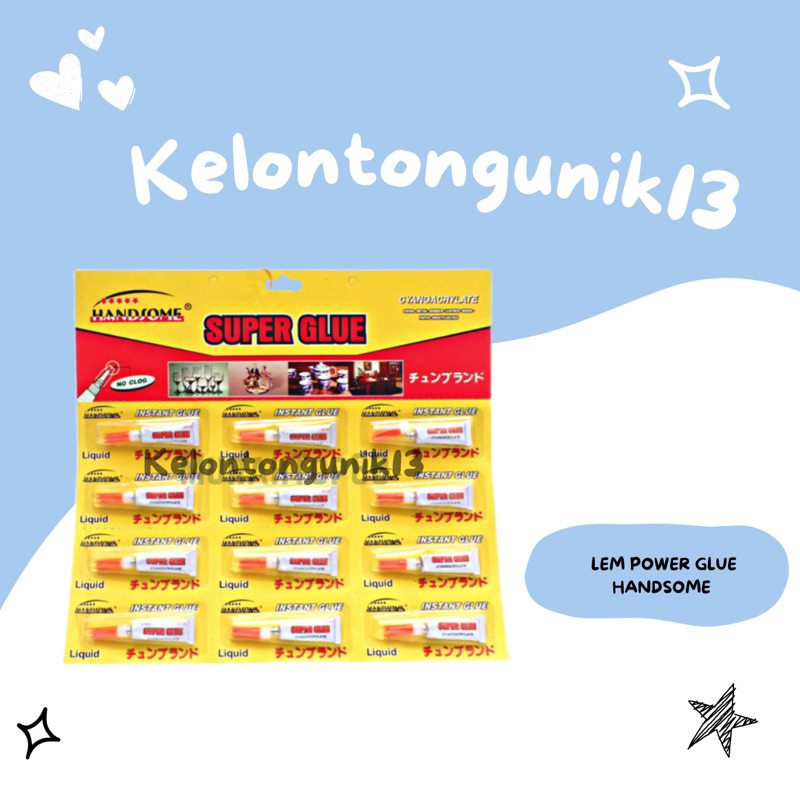 

lem power glue handsome renceng - lem perekat serbaguna