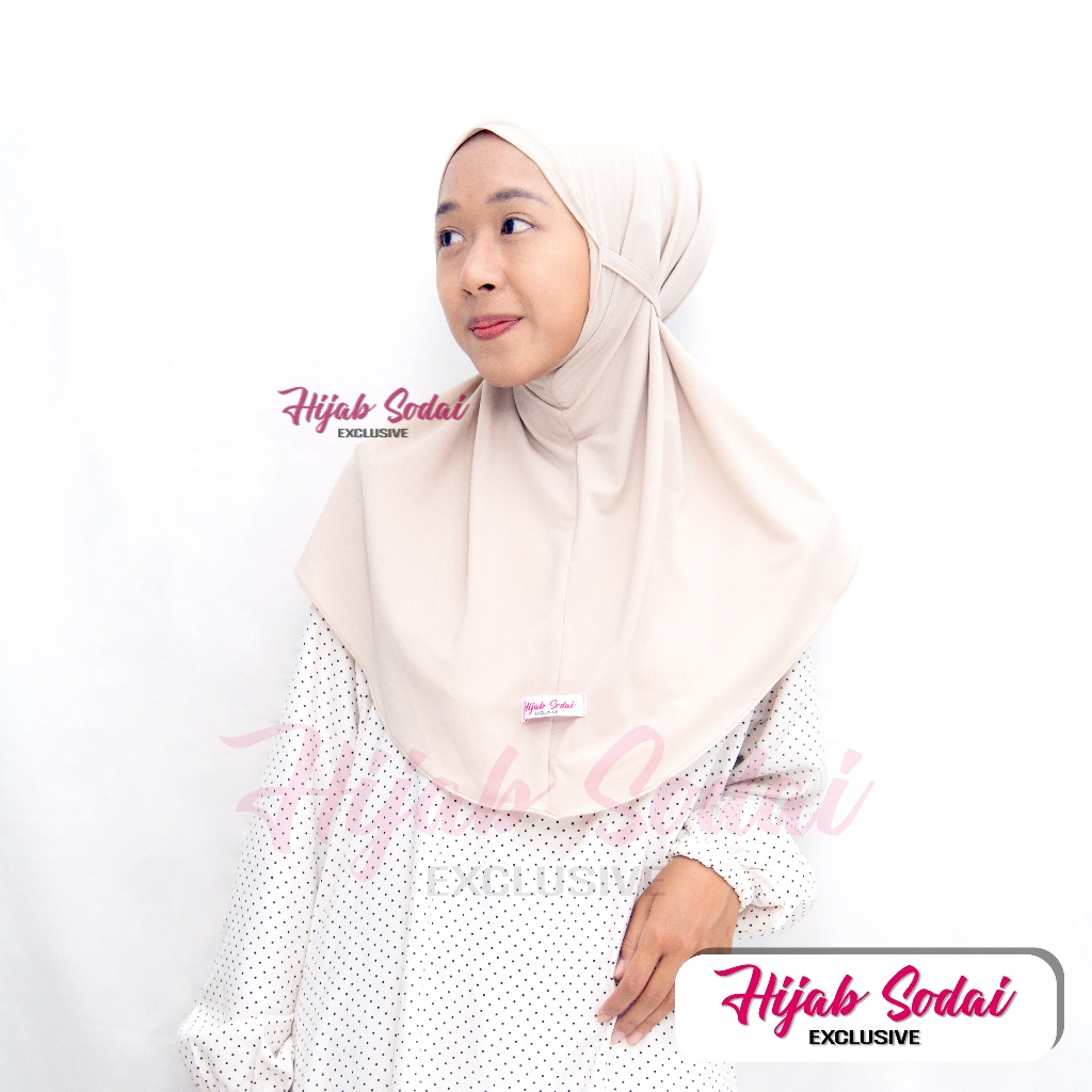 SODAI EXCLUSIVE - Hijab Bergo Maryam Sodai Tali Jersey Super Premium M