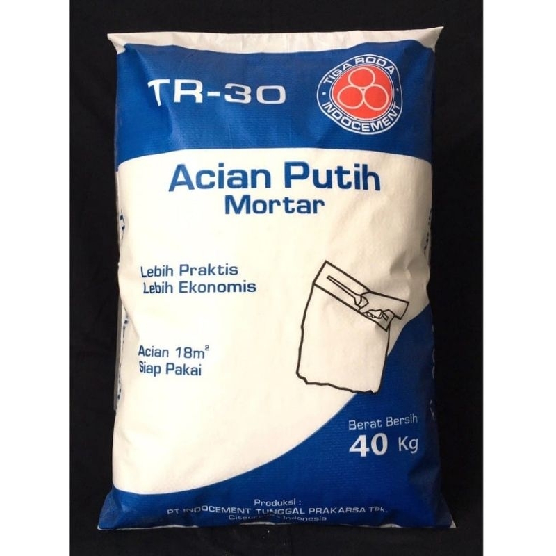 Semen Tiga  Roda Acian Putih TR 30 40 KG