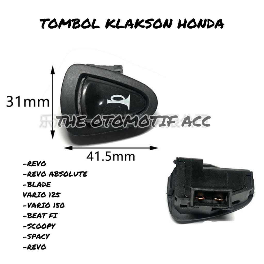 Tombol Klakson Honda / Saklar Klakson Untuk Motor Honda Hitam &  Merah