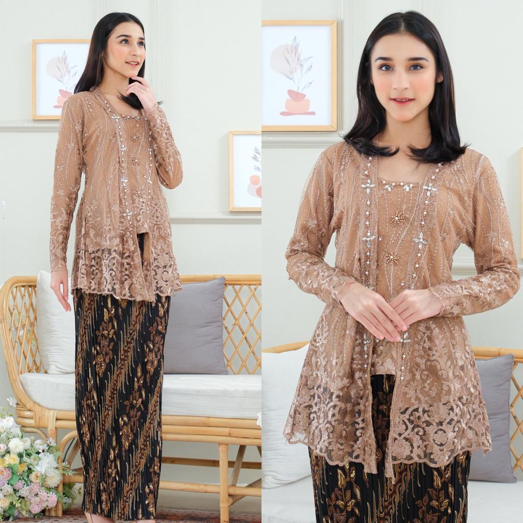 Gallery kebaya - Setelan kebaya kutubaru payet Bahan tulle glitter