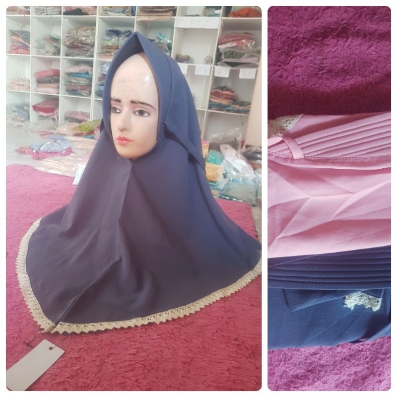 bergo pad renda bawah