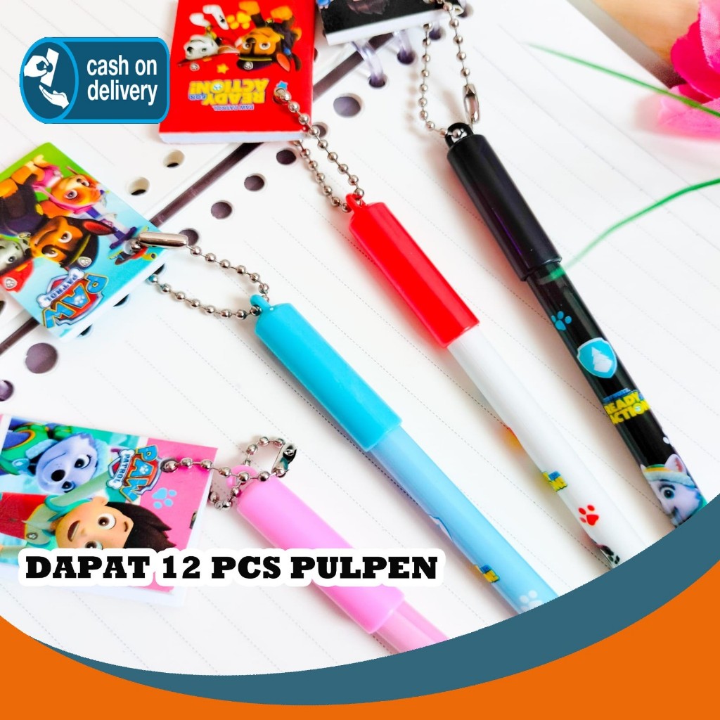 

12 PCS PULPEN GANTUNGAN BUKU PAW PATROL ANIMAL DOG CUTE ACTION PEN PENA BOLPEN BOLPOIN ANAK LUCU ALAT TULIS KANTOR SEKOLAH MURAH TERMURAH COD
