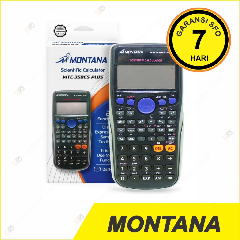 

Kalkulator Scientific Montana MTC-350ES Plus - SFO Semarang Official