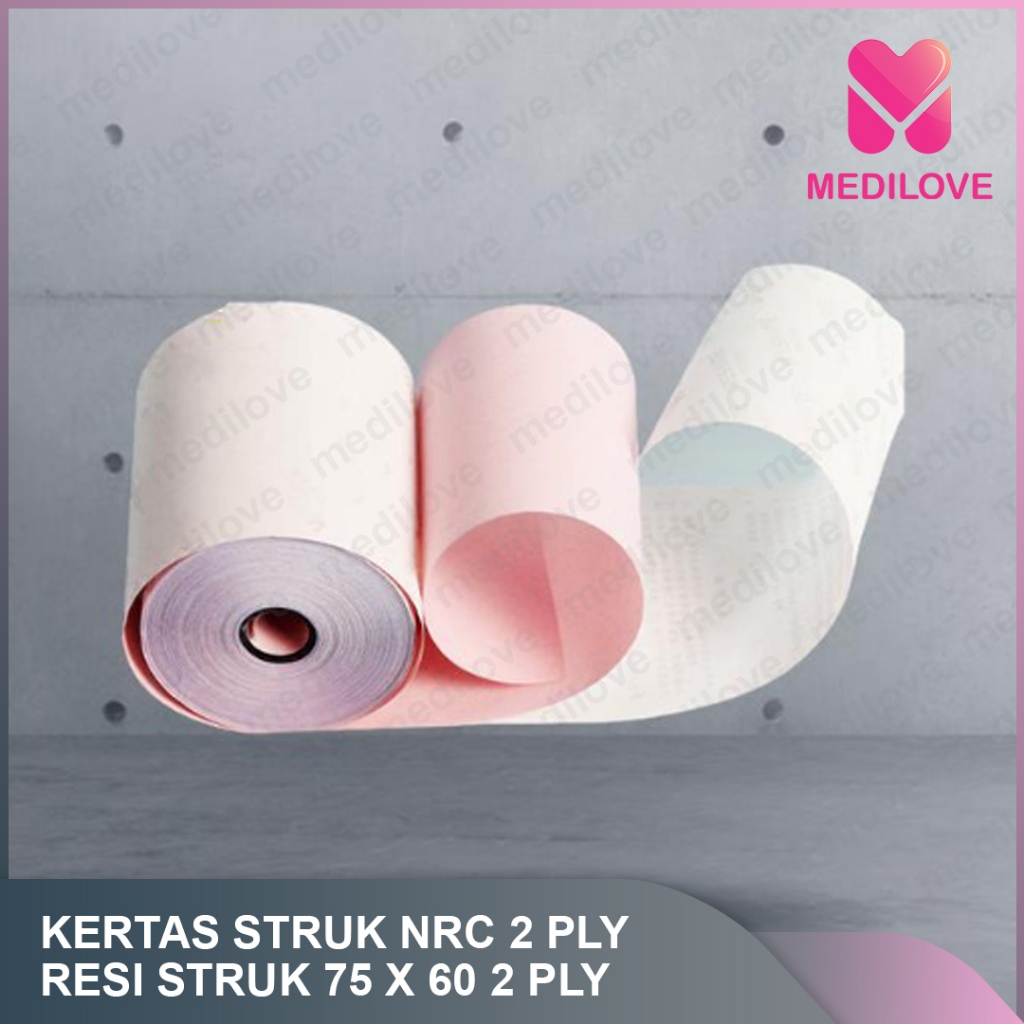 Telstruk Kertas Kasir 2 ply NCR Dot Matrix 75x60 / TELSTROOK KERTAS Kasir 2 ply NCR Dot Matrix 75x60