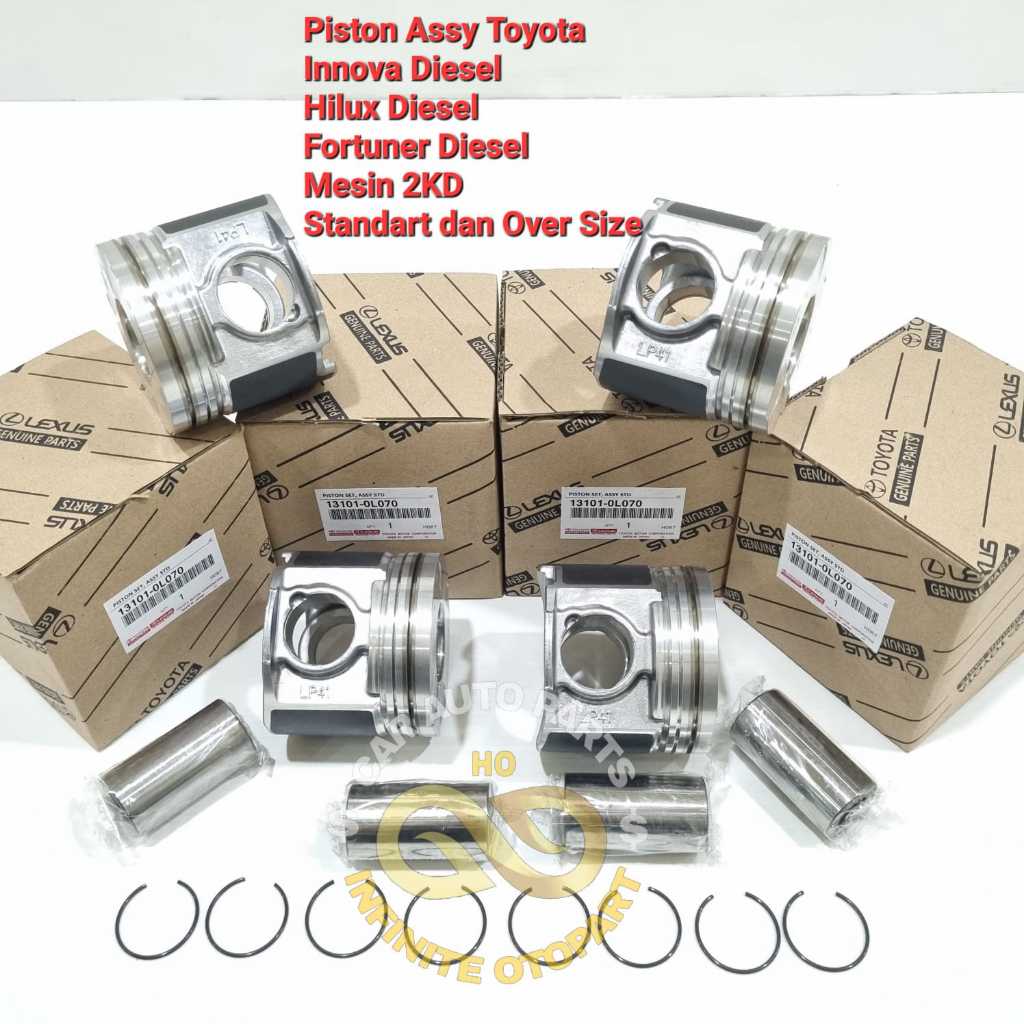 PISTON ASSY SET TOYOTA INNOVA DIESEL INOVA HILUX FORTUNER DIESEL 2KD