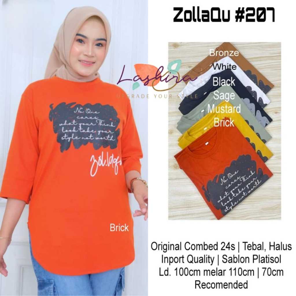zolaqu-207 kaos jumbo ld 110 blouse bluss blus bluse baju atasan katun wanita perempuan cewek remaja