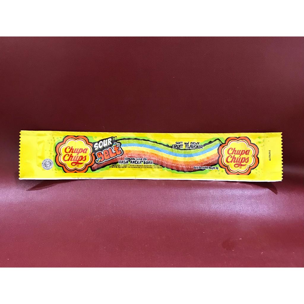 

Chupa Chups Sour Belts 8G - Permen Rasa Asam