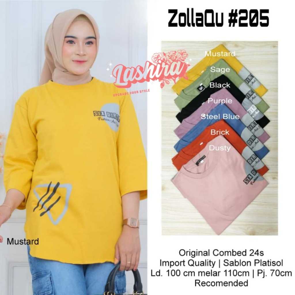 zolaqu-205 kaos jumbo ld 110 blouse bluss blus bluse baju atasan katun wanita perempuan cewek remaja