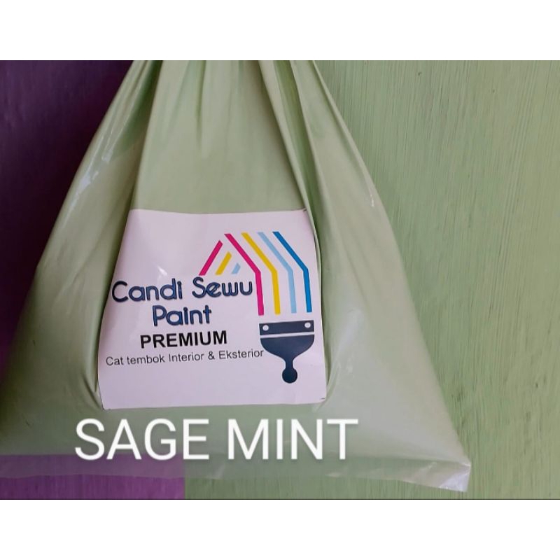CAT TEMBOK PREMIUM 1 KG WARNA SAGE MINT//CAT KILOAN // CAT INTERIOR
