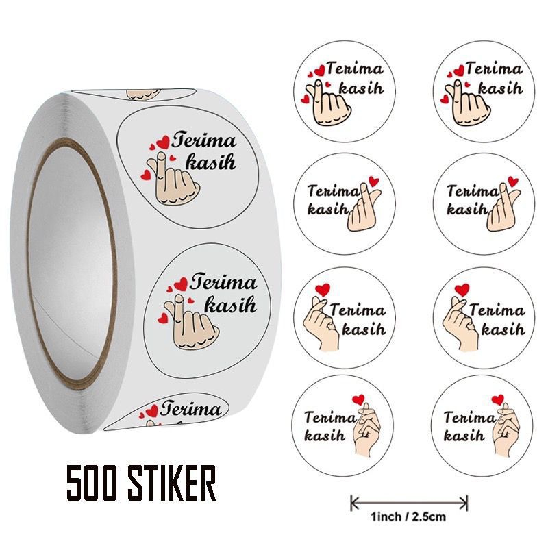 

Sticker Thankyou/Stiker Thankyou isi 500 pcs 2,5 cm