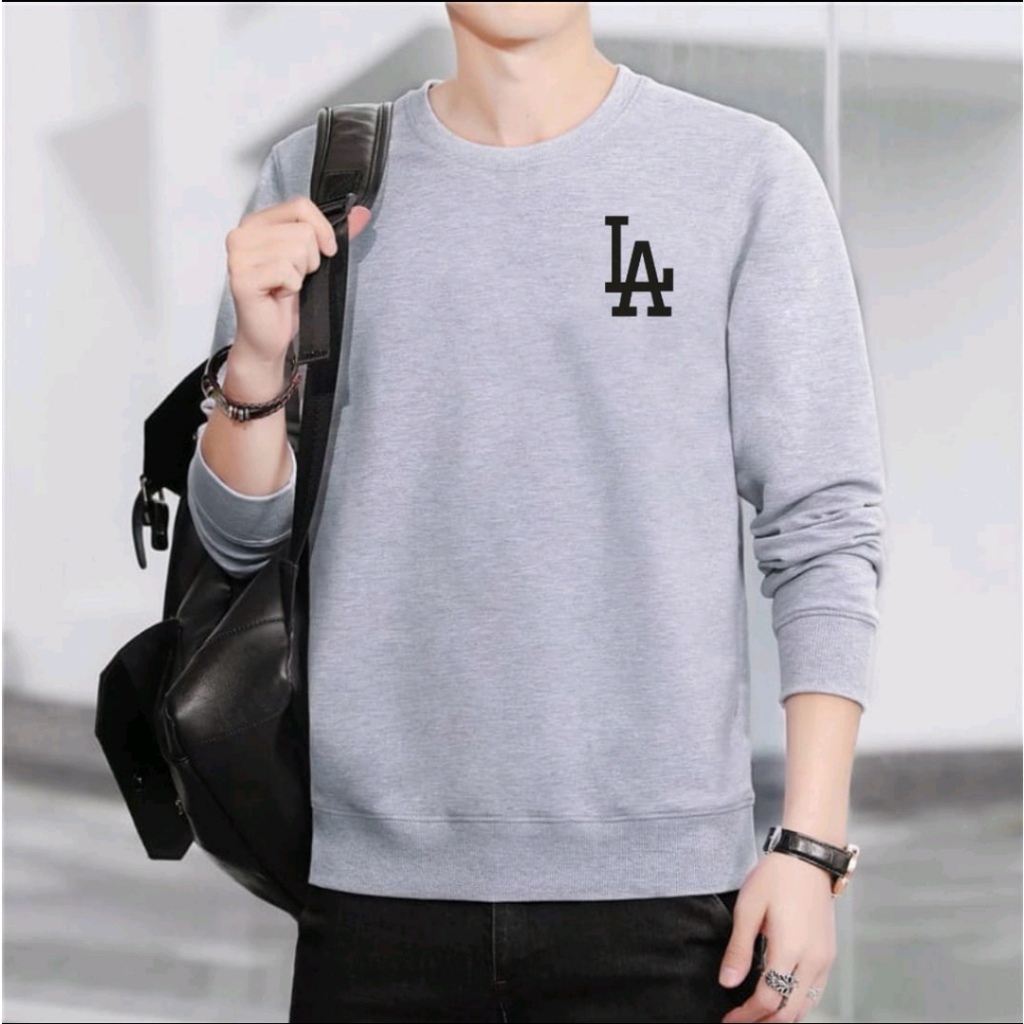 Bisa COD Sweater Keren Promo Sale Kaos Pria Kekinian LA Baju Unisex Terbaru Kaos Pria Lengan Panjang Crewneck Cowok Terlaris Los Angeles Sweter Pria Distro Kaos Oblong Murah Sweater Remaja Dewasa