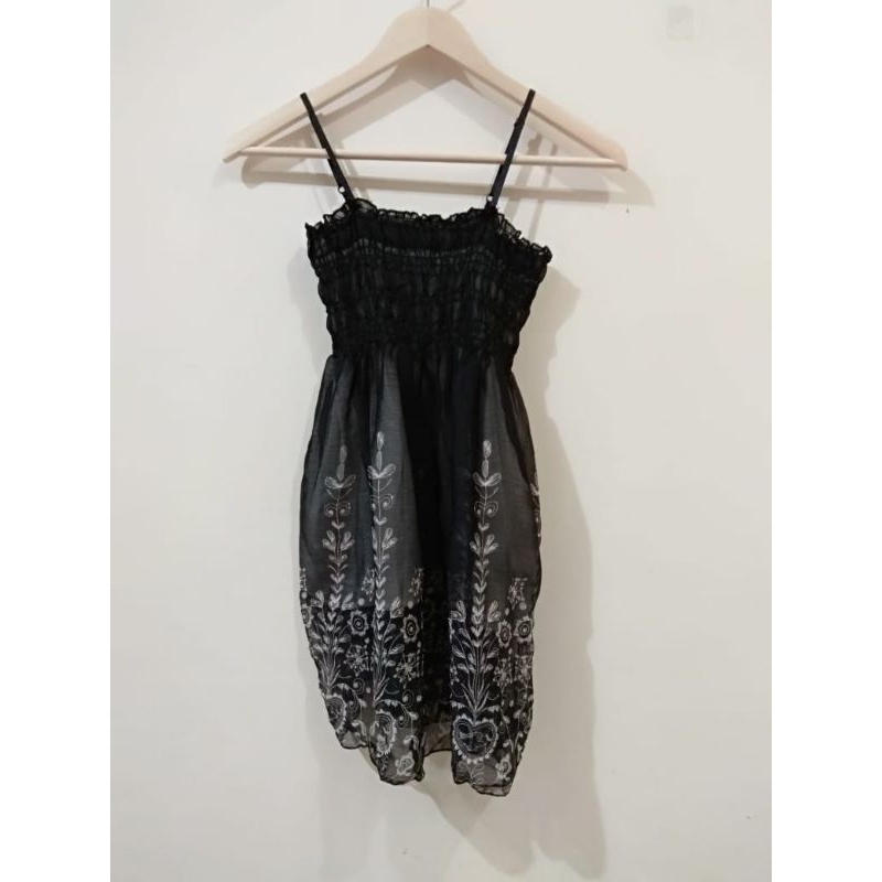 105 Dress sifon hitam