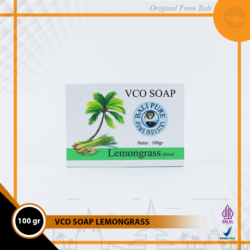 Bali Pure Home Industry VCO Soap Lemongrass100 gr BPOM