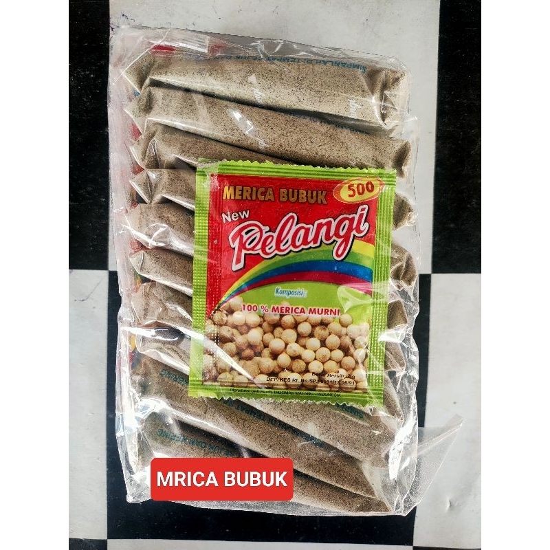 PEPPER POWDER/LADA PUTIH BUBUK/MERICA BUBUK 50 GR/ MERICA CAP PELANGI/1 PAK 10 PCS