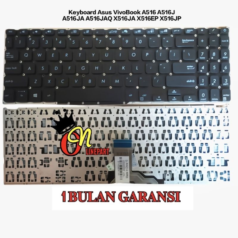 Keyboard Asus VivoBook A516 A516J A516JA A516JAQ X516JA X516EP X516JP HITAM BLACK