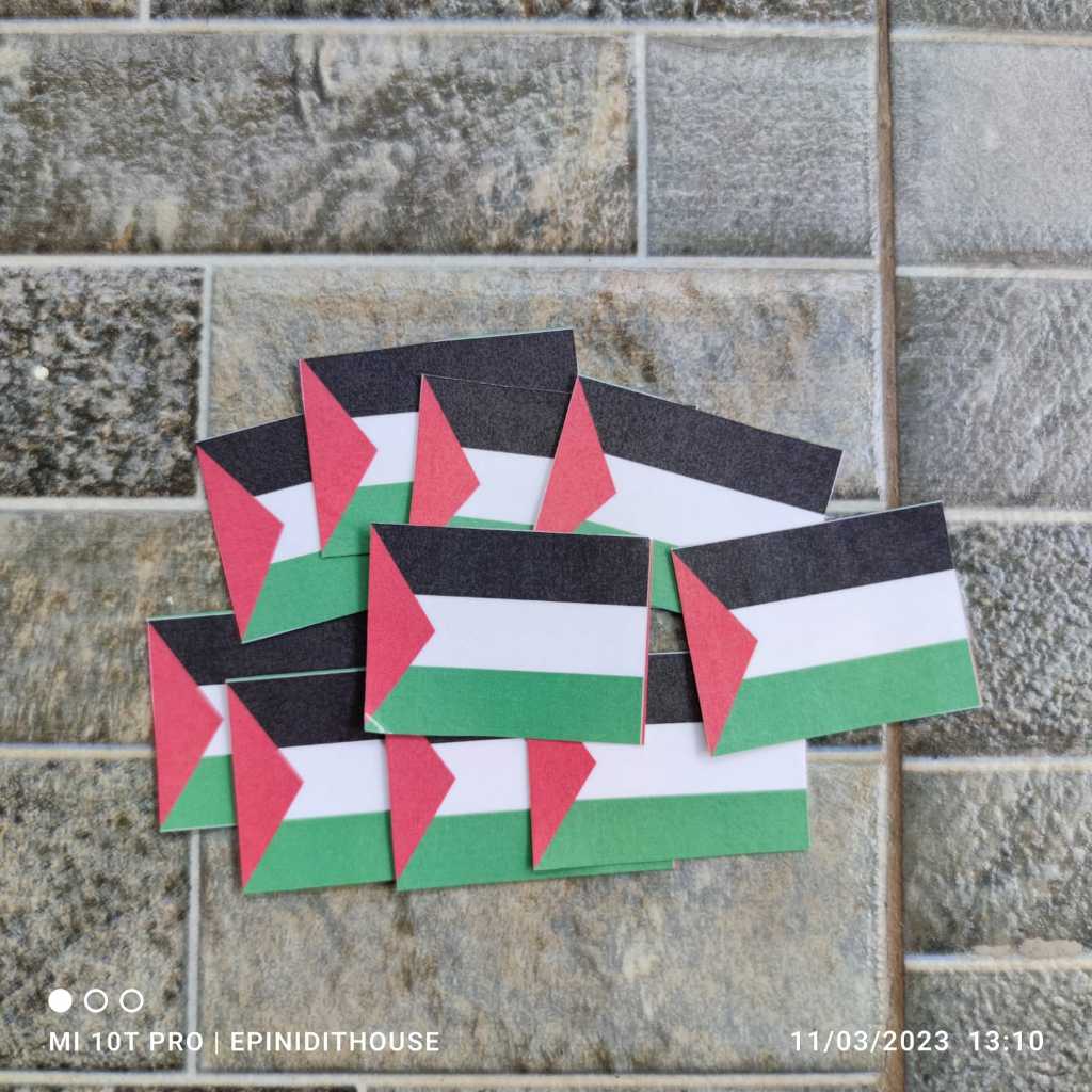 

Paket 10 pc Stiker Pipi Bendera Palestina Logo Negara Save Palestine