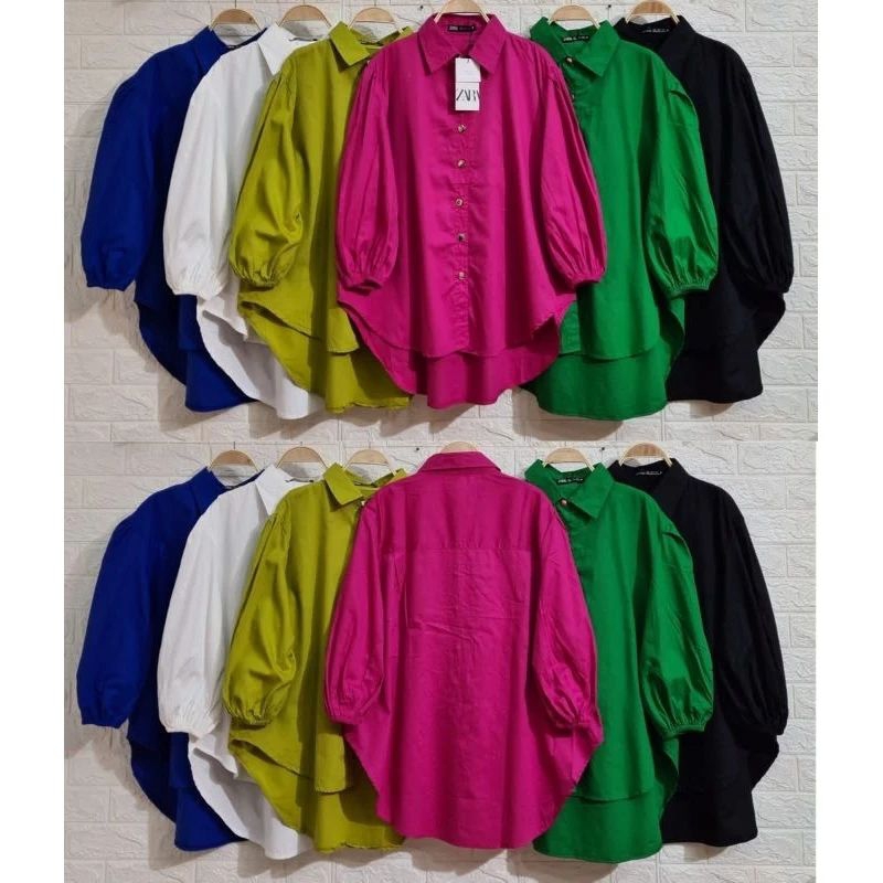kemeja Zara polos premium