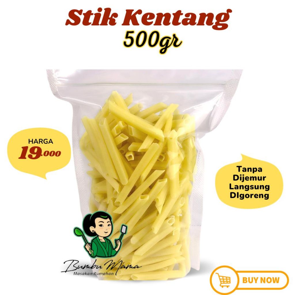 

KERUPUK STIK KENTANG / Krupuk Potato Stick Mentah Enak Gurih Renyah 500gr