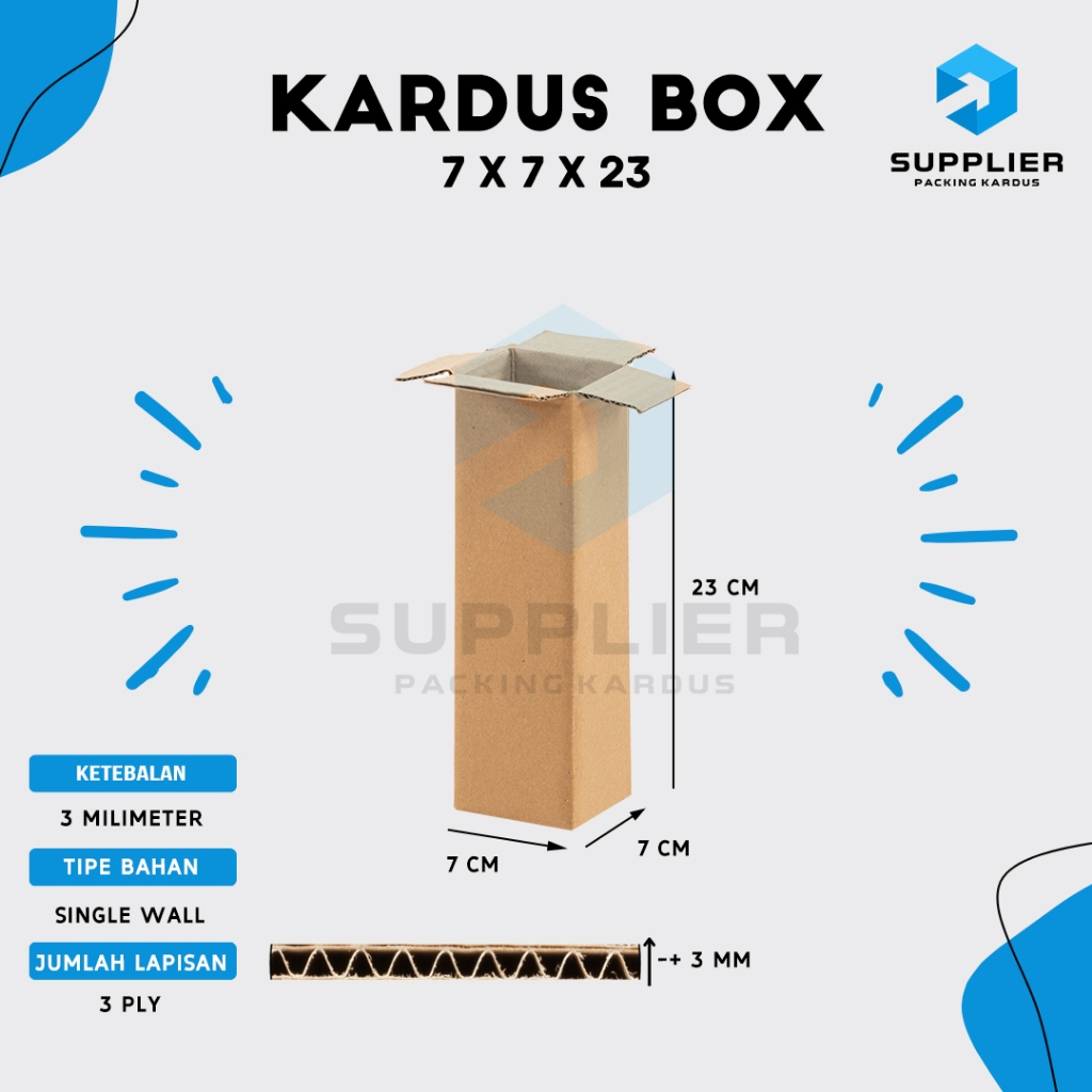 

Packing Kardus Karton Box, Singlewall 27cm x 20cm x 14,5cm Box Polos