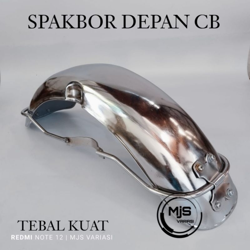 SPAKBOR SLEBOR DEPAN CB BESI CROOM