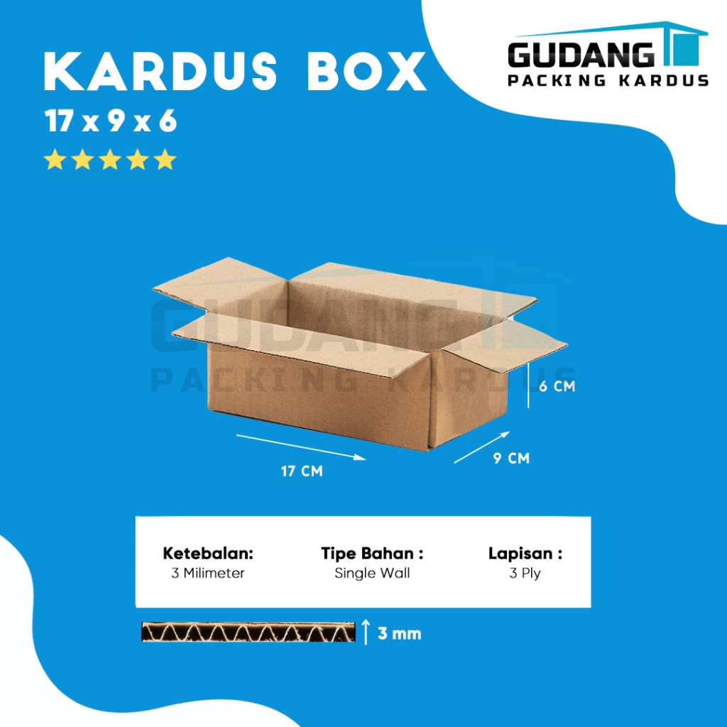 

Packing Kardus Karton Box Pindahan 17cm x 9cm x 6cm Box Polos