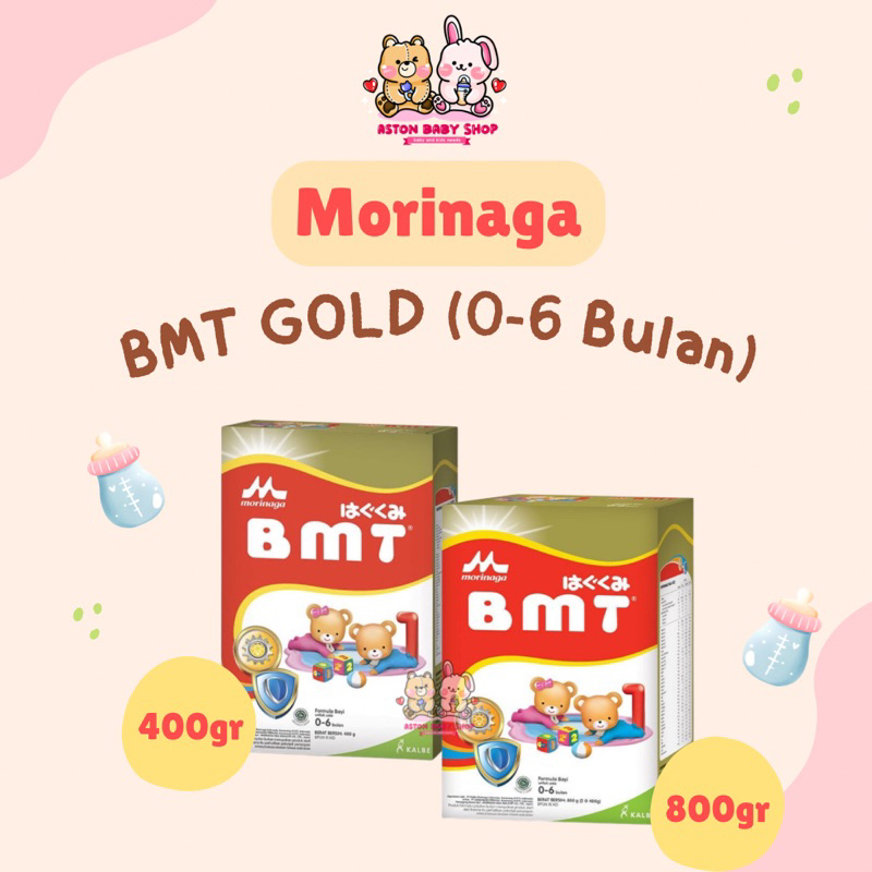 Morinaga BMT Gold 400gr / 800gr Plain Susu Formula Bayi 0-6 Bulan