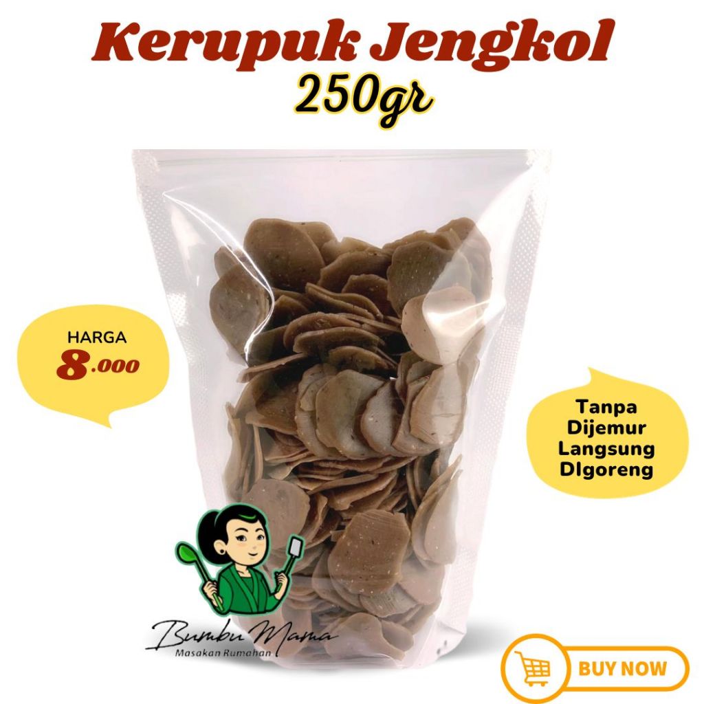 

KERUPUK JENGKOL MENTAH GURIH ENAK 250GR